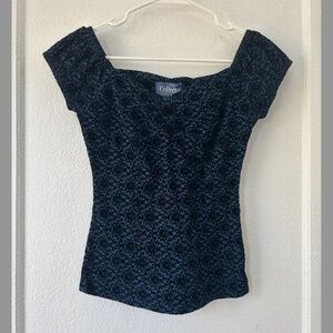 NWT Size S Collectif Brocade Peasant Top